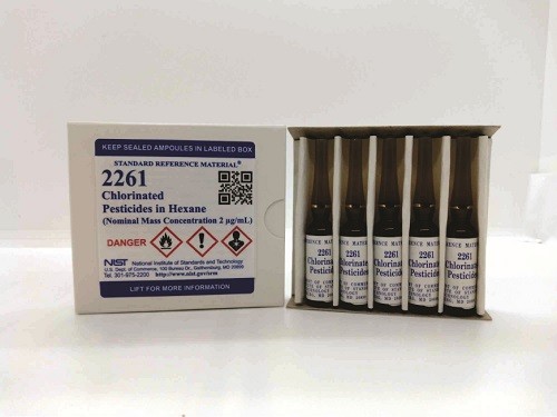 SRM 2261  正己烷中的氯化農藥標準品(公稱質量濃度為2克/毫升)