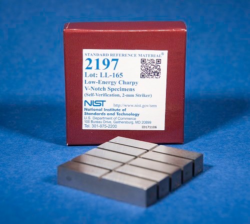 SRM 2197  低能量Charpy V-缺口樣本(自驗(yàn)證，2毫米射手)